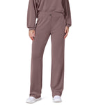 27" Adjustable Shockcord High Waist Casual Lounge Pants with Pockets - ododos