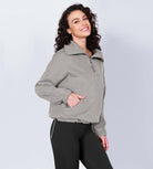 Funnel Neck Half Zipper Fleece Lined Hoodie - ododos