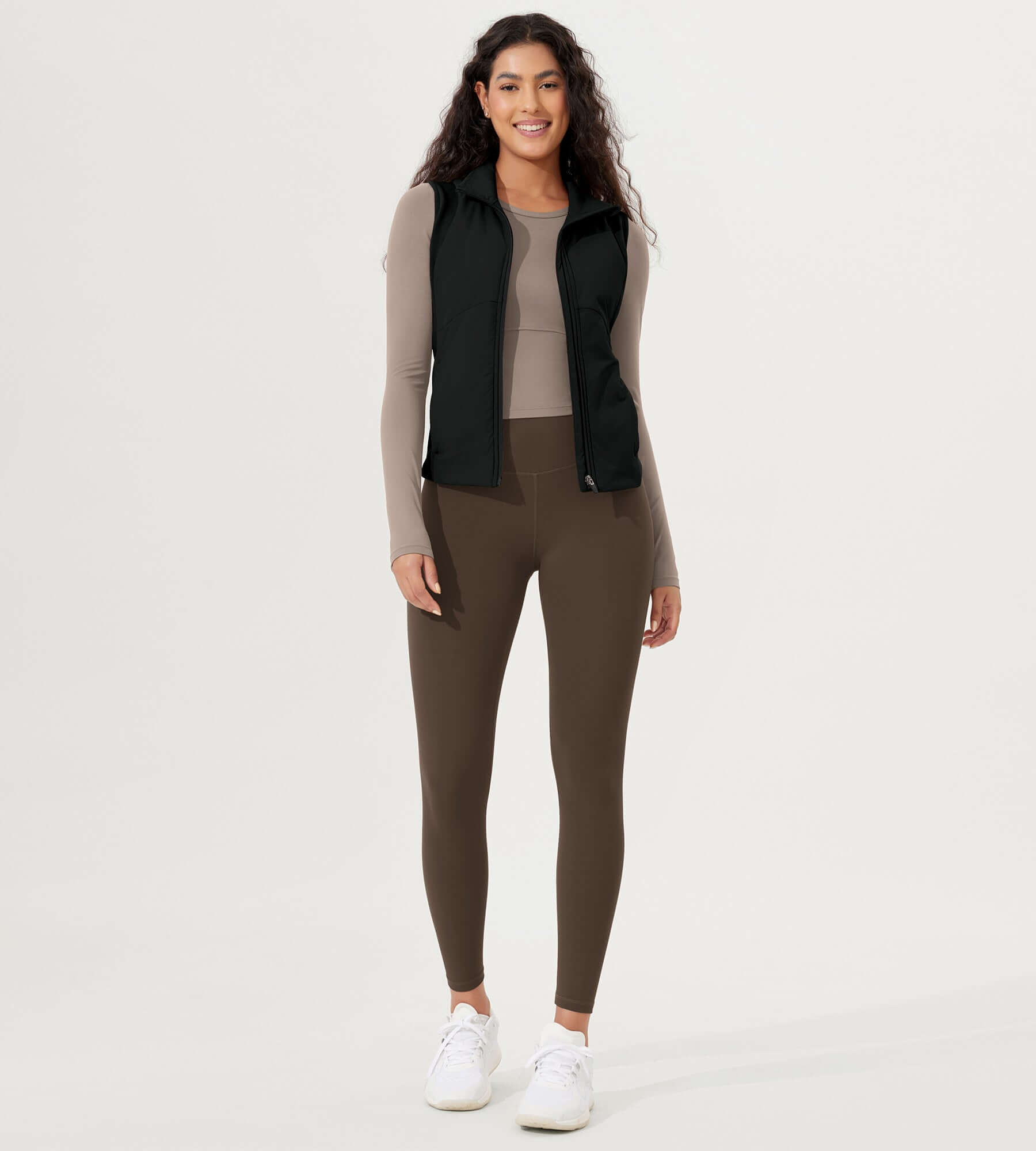 Casual Stand Collar Padded Vest - ododos