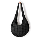 22L Quilted Carryall Crossbody Padding Bag Black - ododos