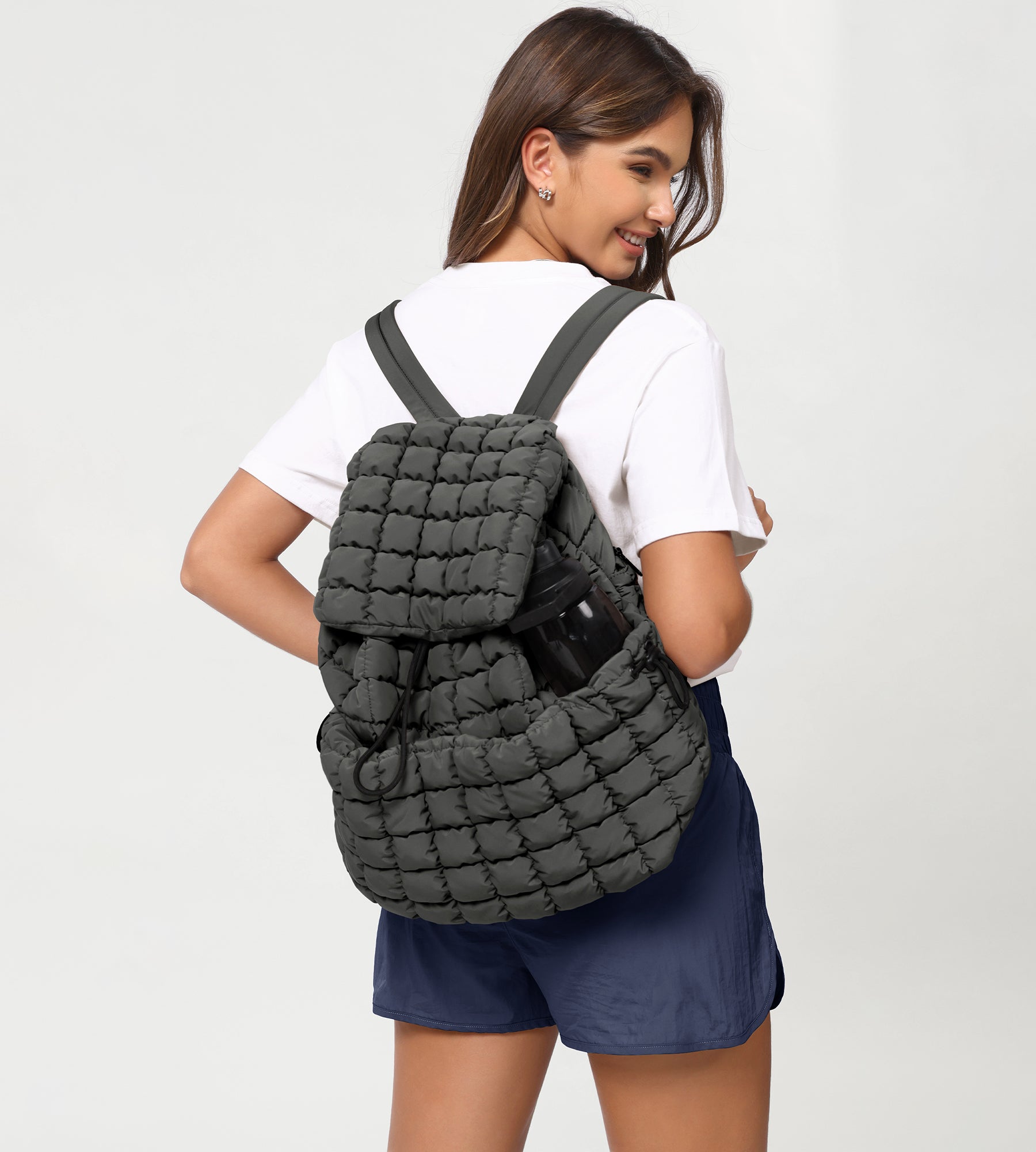 Lightweight Quilted Backpack - ododos