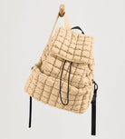 Lightweight Quilted Backpack 2.0 Beige - ododos