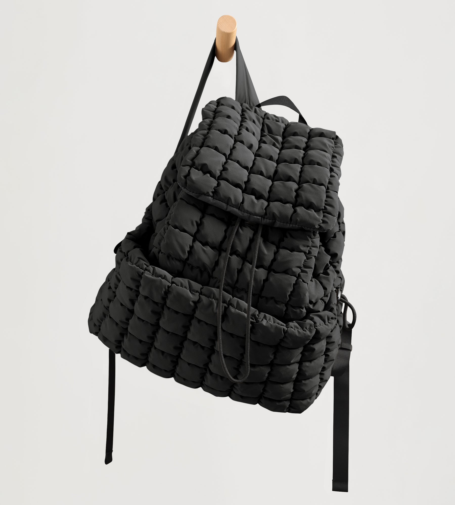 Lightweight Quilted Backpack 2.0 Black - ododos