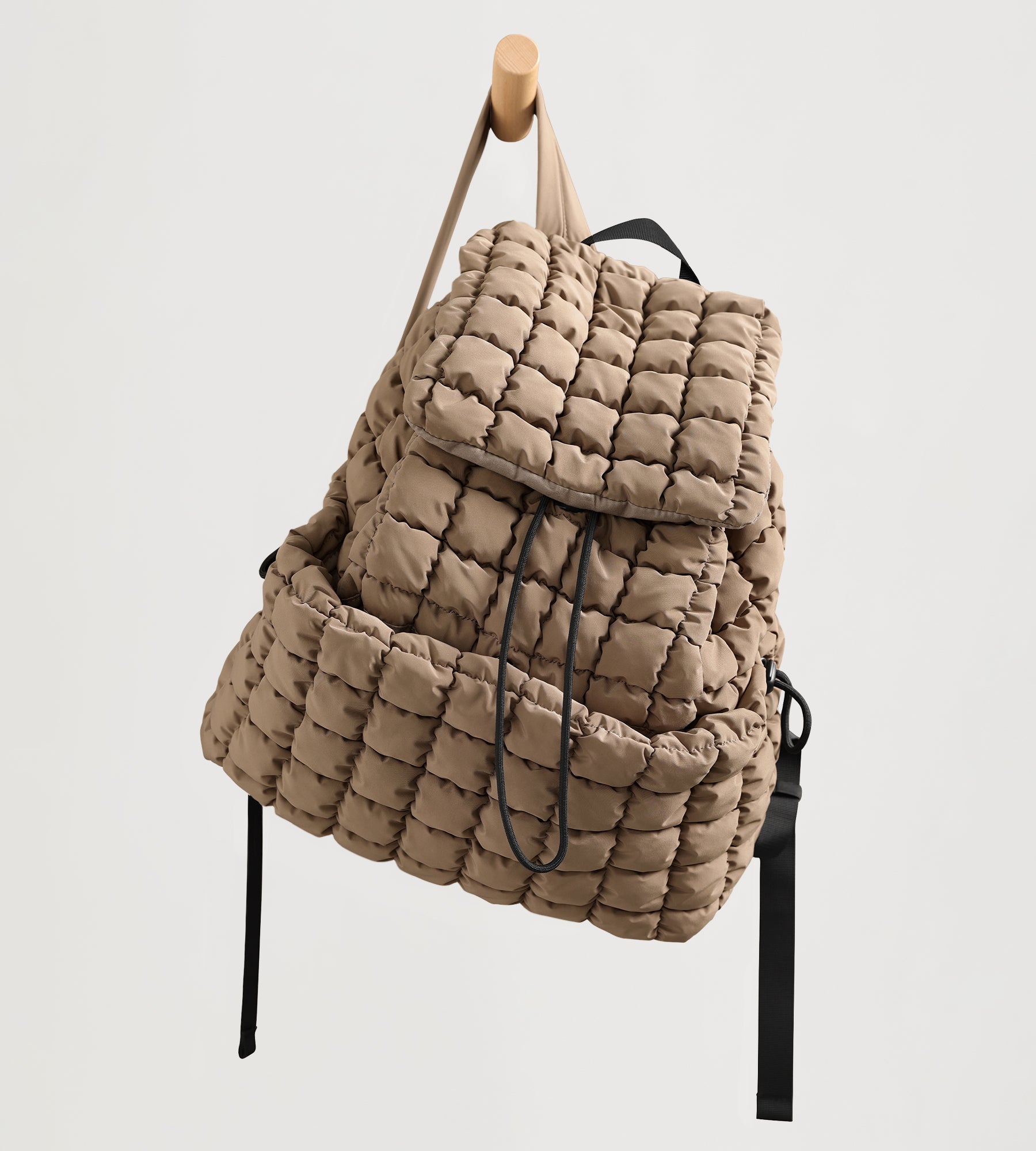 Lightweight Quilted Backpack 2.0 Brown - ododos