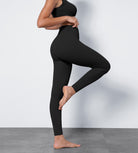 High Waist Crossover Ruched Leggings - ododos