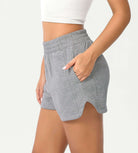 Cotton Curved Hem Sweat Shorts - ododos