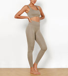 7/8 High Waist Seamless Ribbed Leggings - ododos