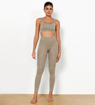7/8 High Waist Seamless Ribbed Leggings - ododos