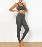 28" High Waist Seamless Ribbed Leggings - ododos