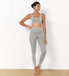 28" High Waist Seamless Ribbed Leggings - ododos