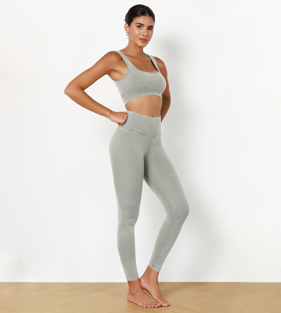 28 High Waist Seamless Ribbed Leggings – ododos