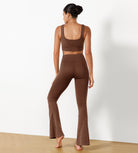 30" Seamless Ribbed Flare Yoga Pants - ododos