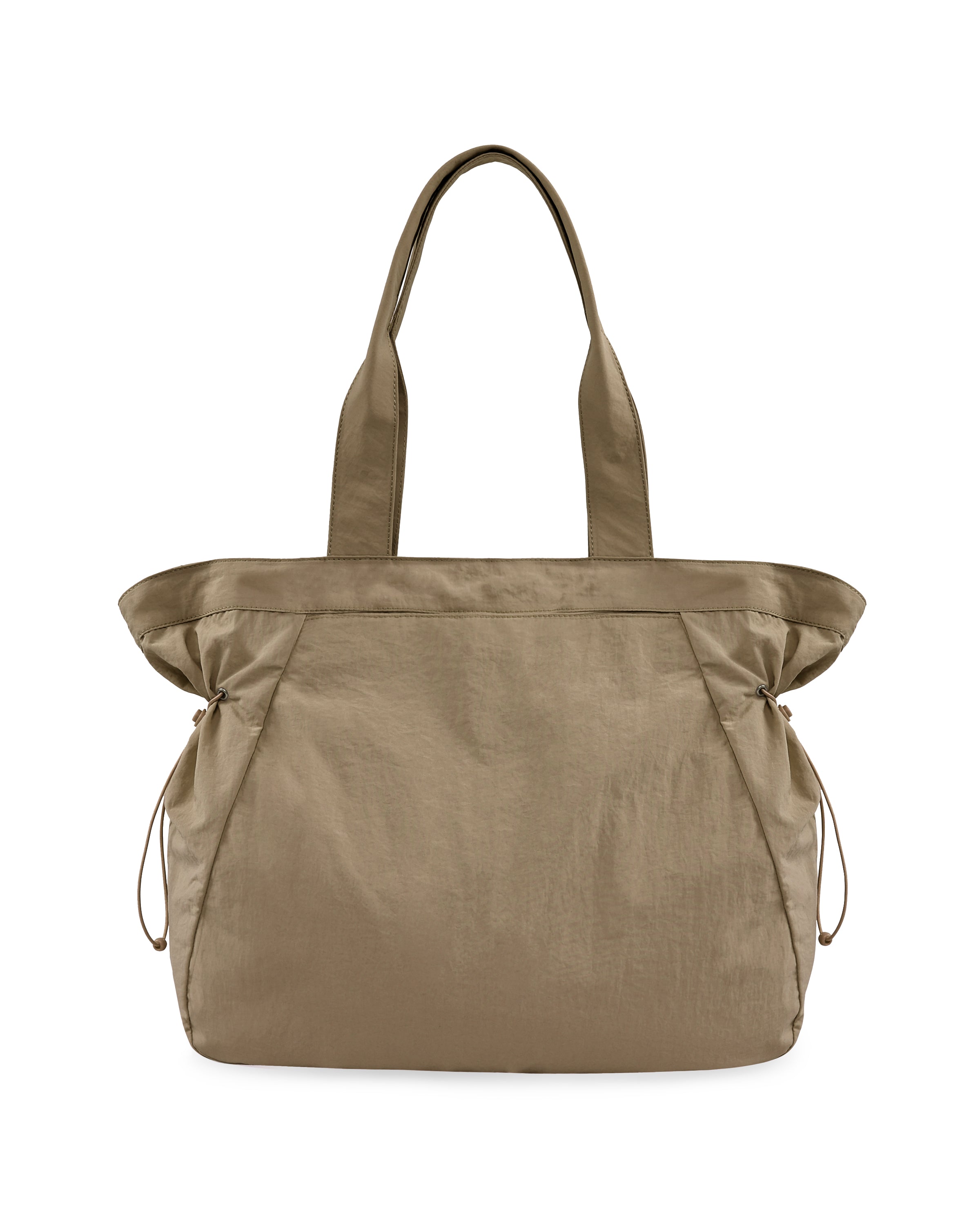18L Side-Cinch Shopper Tote Bags Brown 14" x 16" x 4.5" - ododos