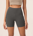 5" High Waist Control Shorts with Pockets - ododos