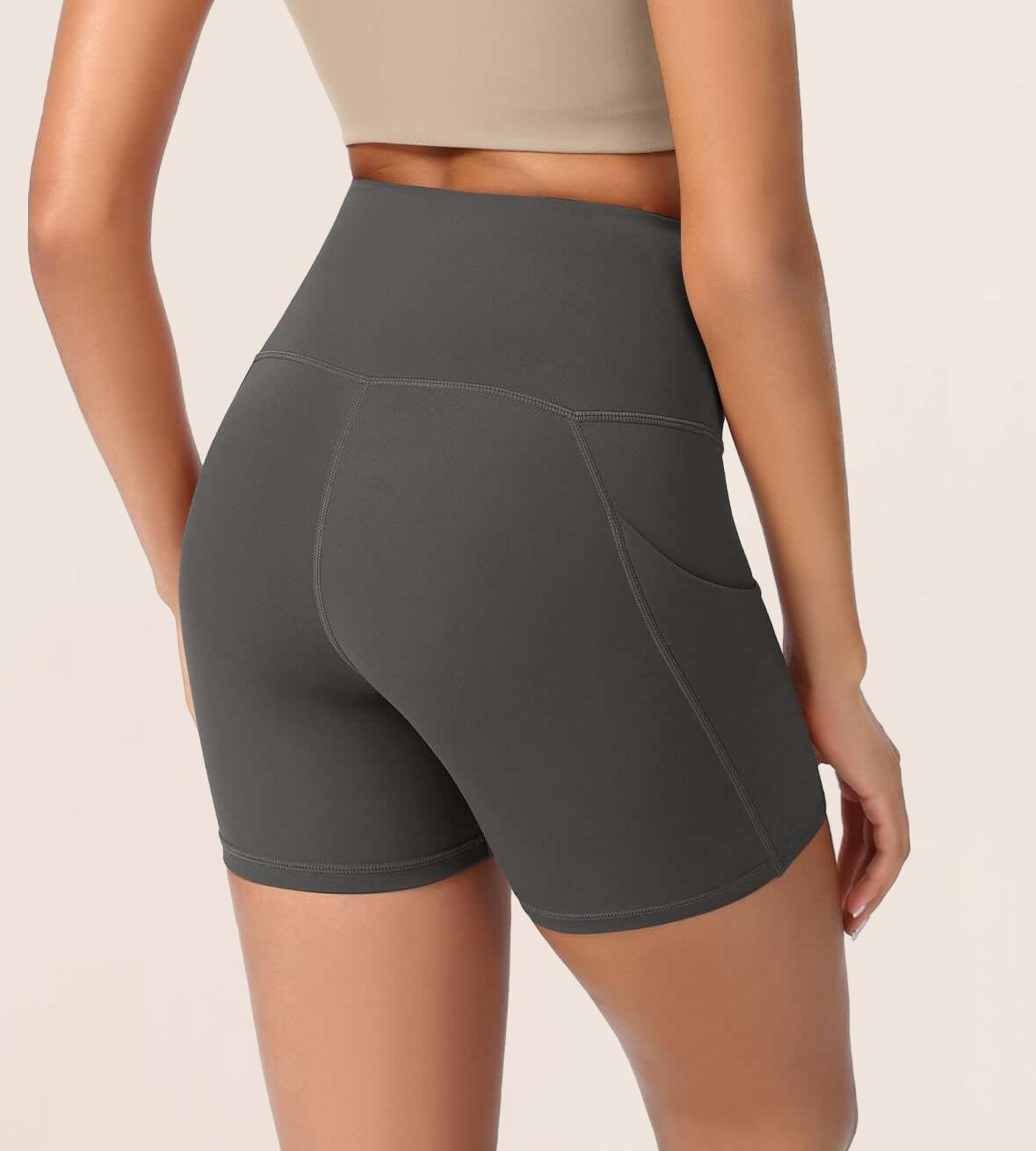 5" High Waist Control Shorts with Pockets - ododos