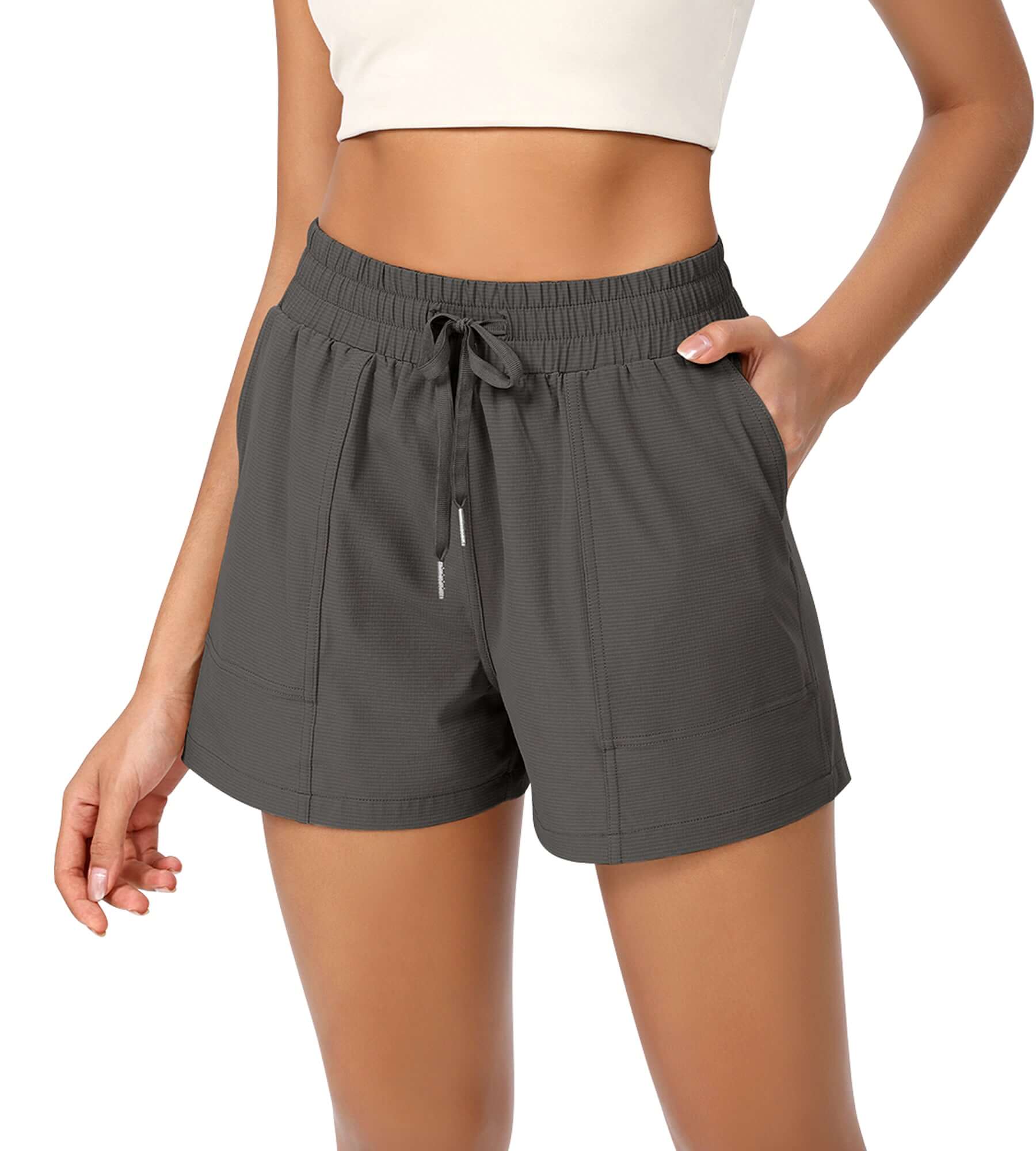 ODODOS Quick Dry Casual Athletic Shorts for Active lifestyles Beige M