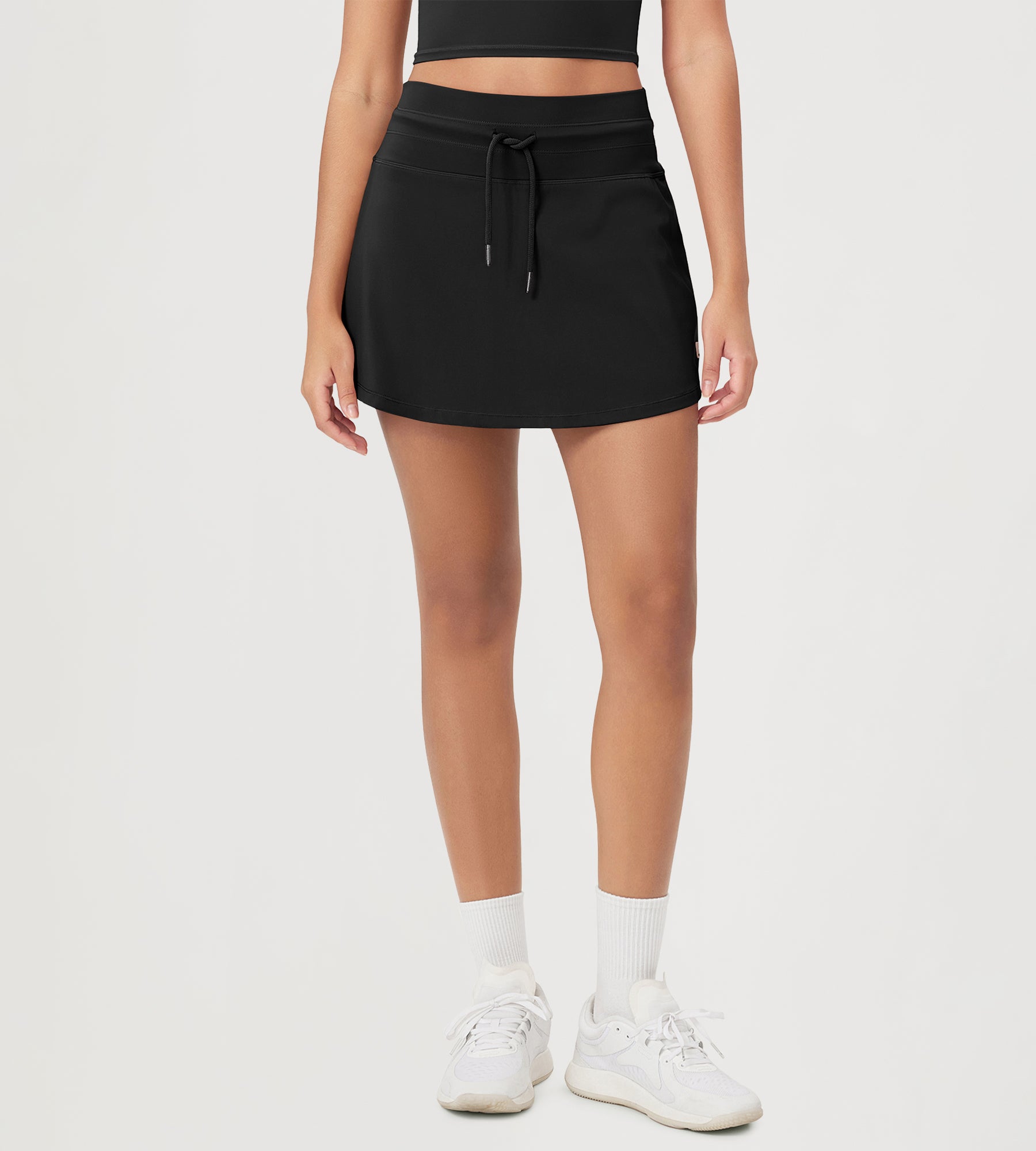 Women's Drawstring Tie Daily Skirts with Ball Pocket - ododos
