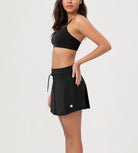 Women's Drawstring Tie Daily Skirts with Ball Pocket - ododos