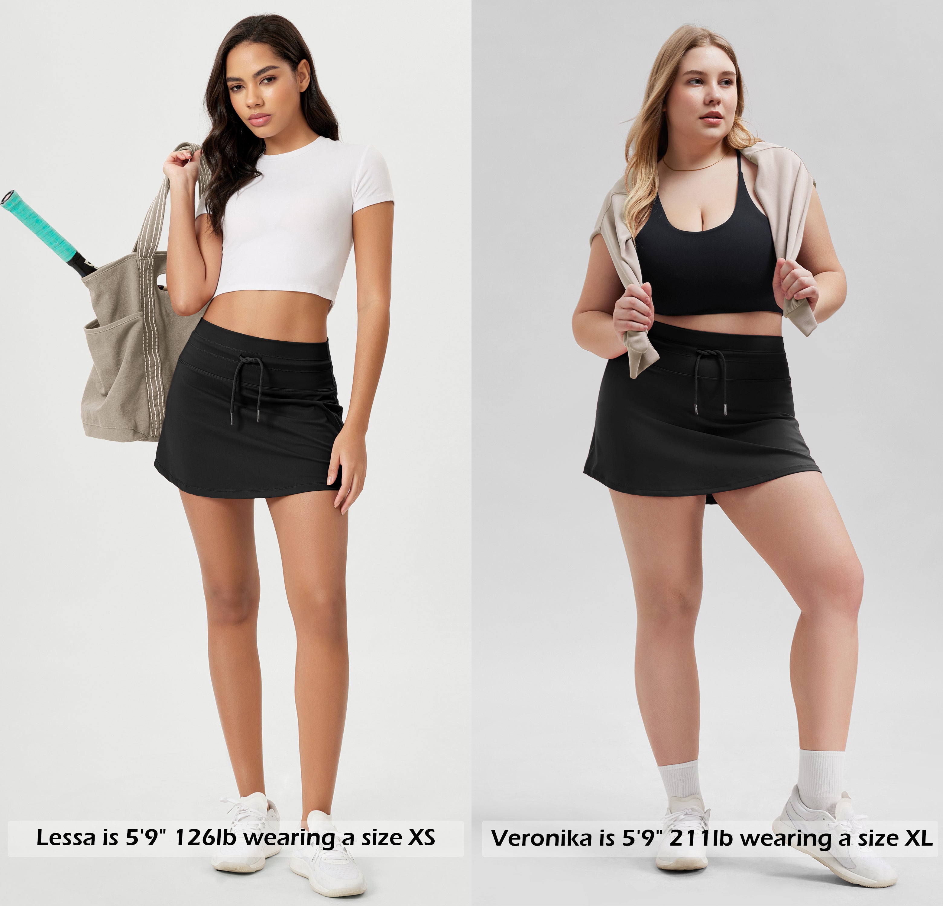 Women's Drawstring Tie Daily Skirts with Ball Pocket - ododos