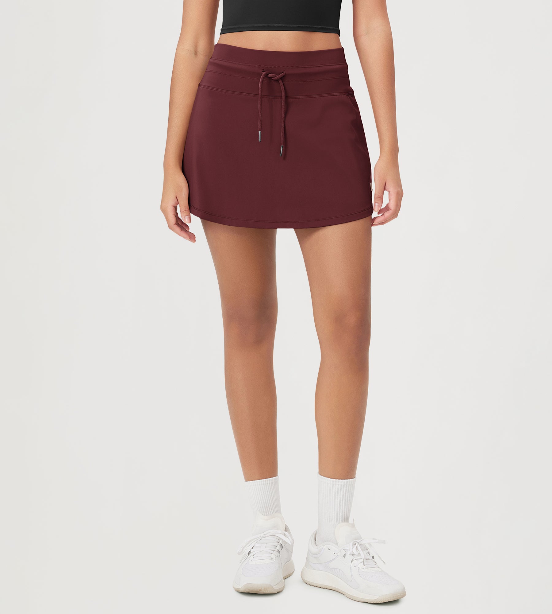 Women's Drawstring Tie Daily Skirts with Ball Pocket - ododos