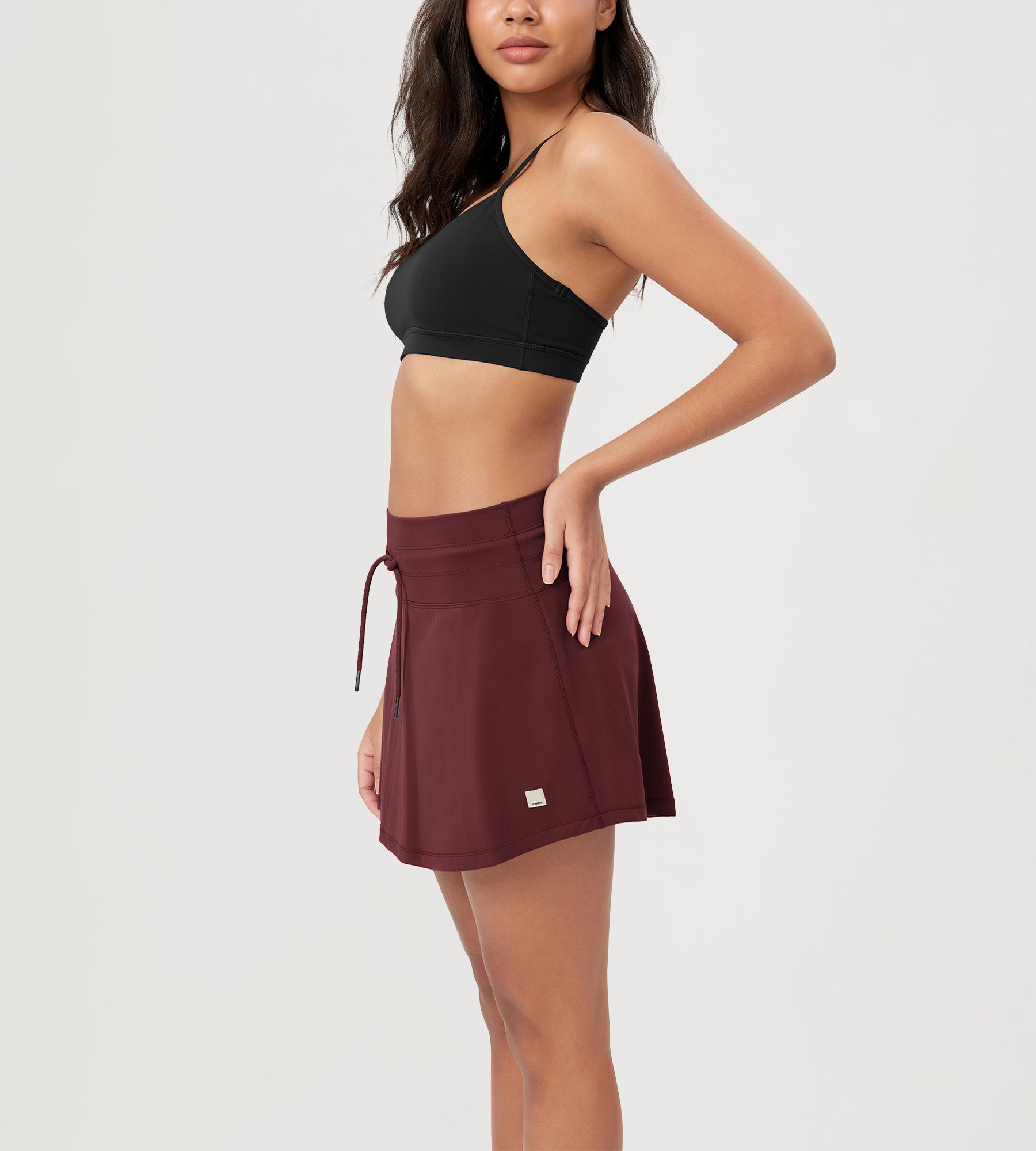 Women's Drawstring Tie Daily Skirts with Ball Pocket - ododos