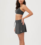 Women's Drawstring Tie Daily Skirts with Ball Pocket - ododos