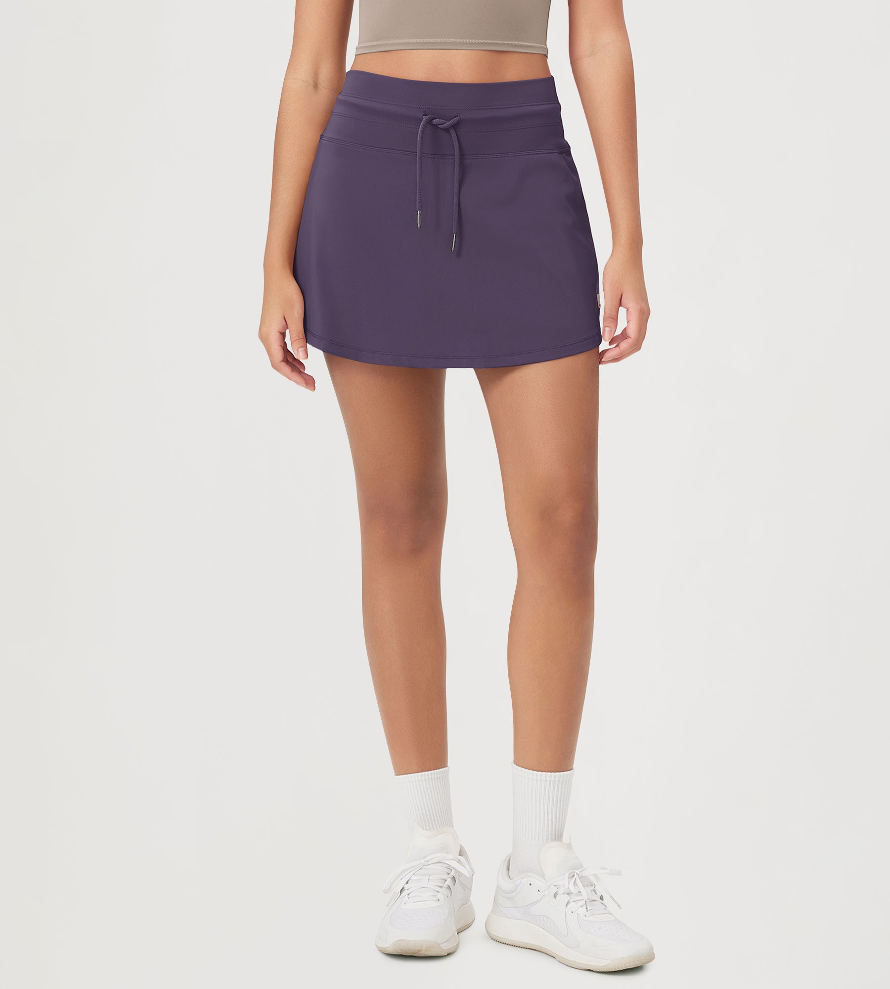Women's Drawstring Tie Daily Skirts with Ball Pocket - ododos
