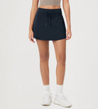 Women's Drawstring Tie Daily Skirts with Ball Pocket - ododos