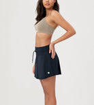 Women's Drawstring Tie Daily Skirts with Ball Pocket - ododos