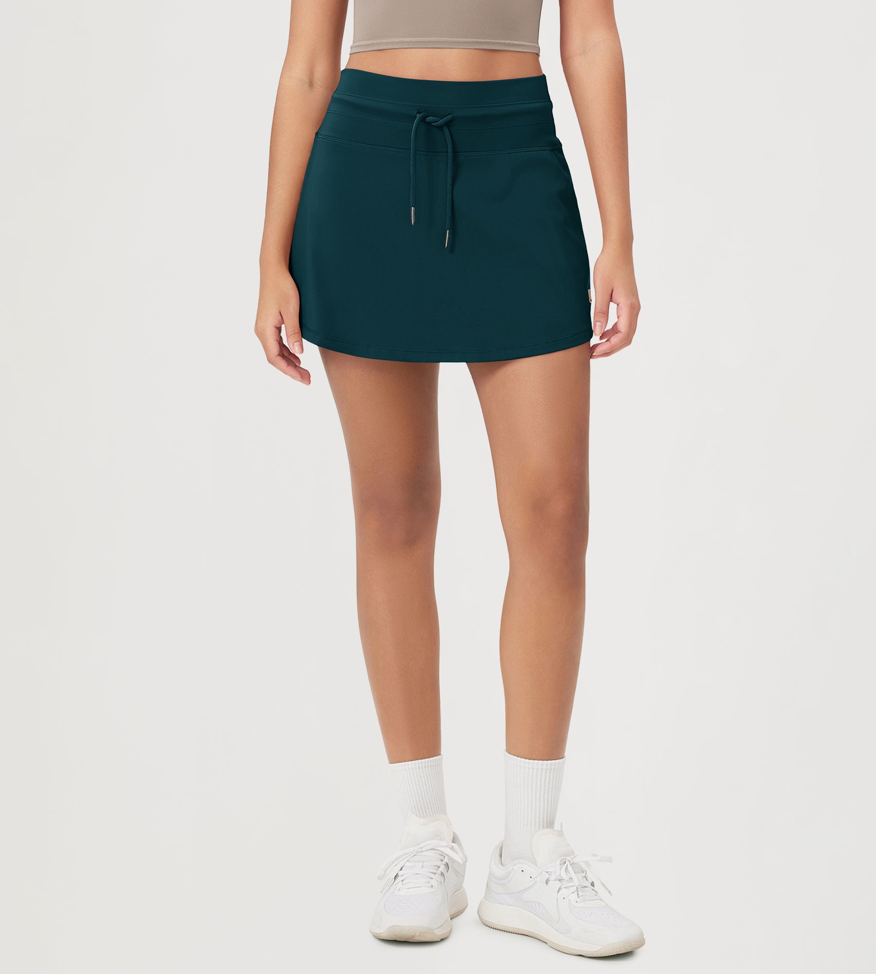 Women's Drawstring Tie Daily Skirts with Ball Pocket - ododos