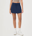 Women's Drawstring Tie Daily Skirts with Ball Pocket - ododos