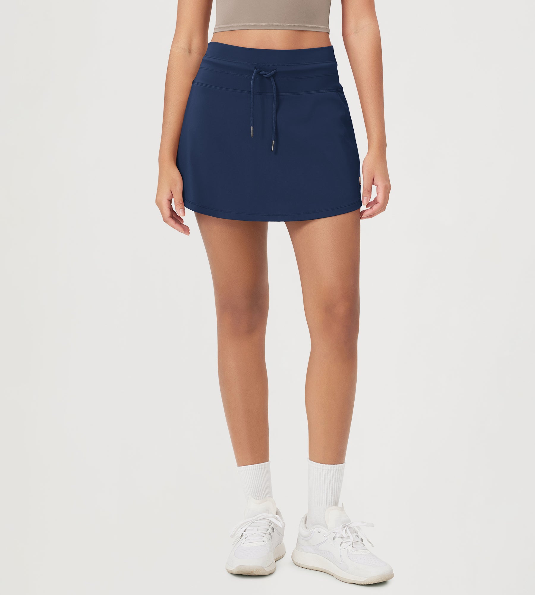 Women's Drawstring Tie Daily Skirts with Ball Pocket - ododos