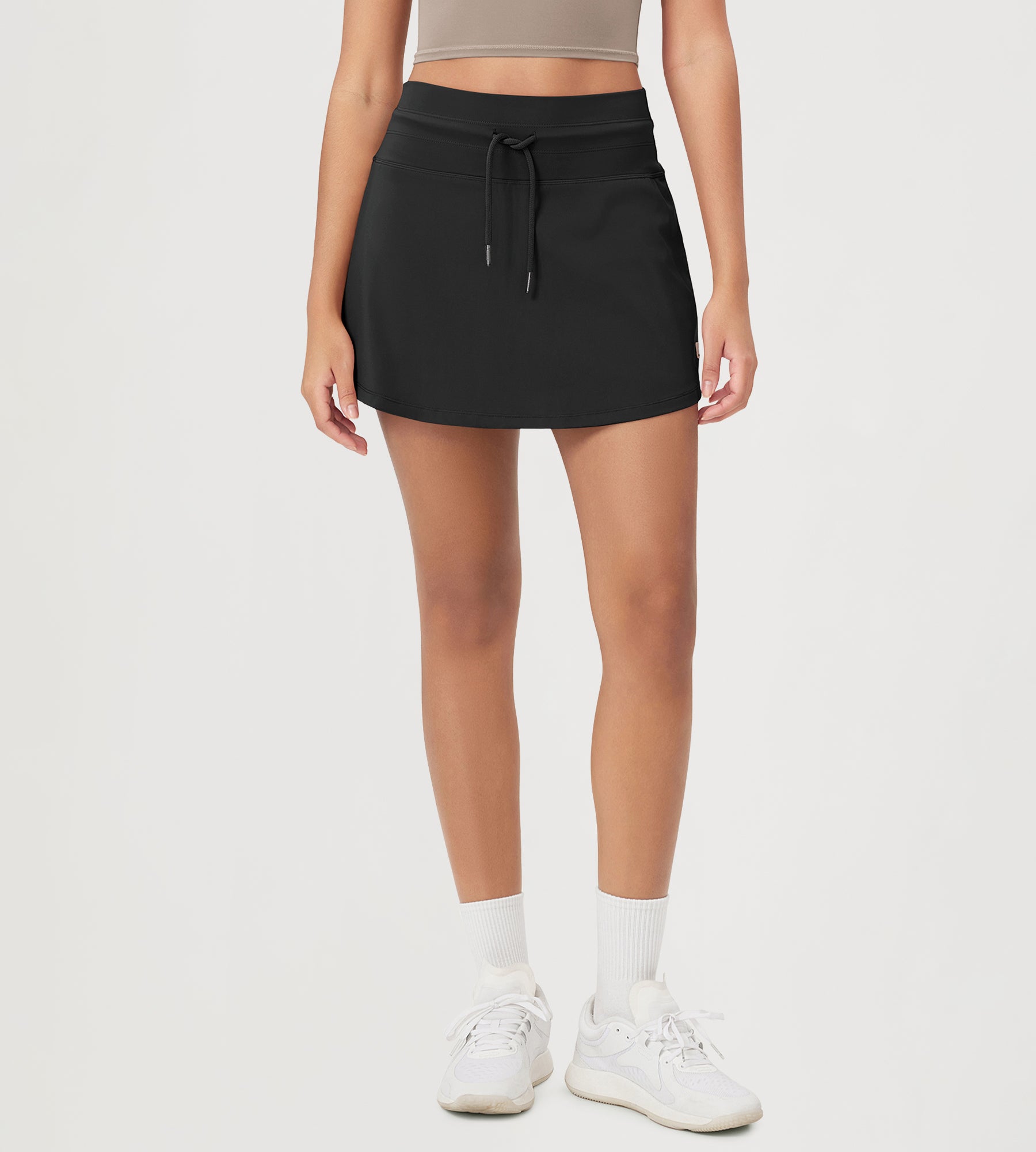 Women's Drawstring Tie Daily Skirts with Ball Pocket - ododos