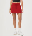 Women's Drawstring Tie Daily Skirts with Ball Pocket - ododos