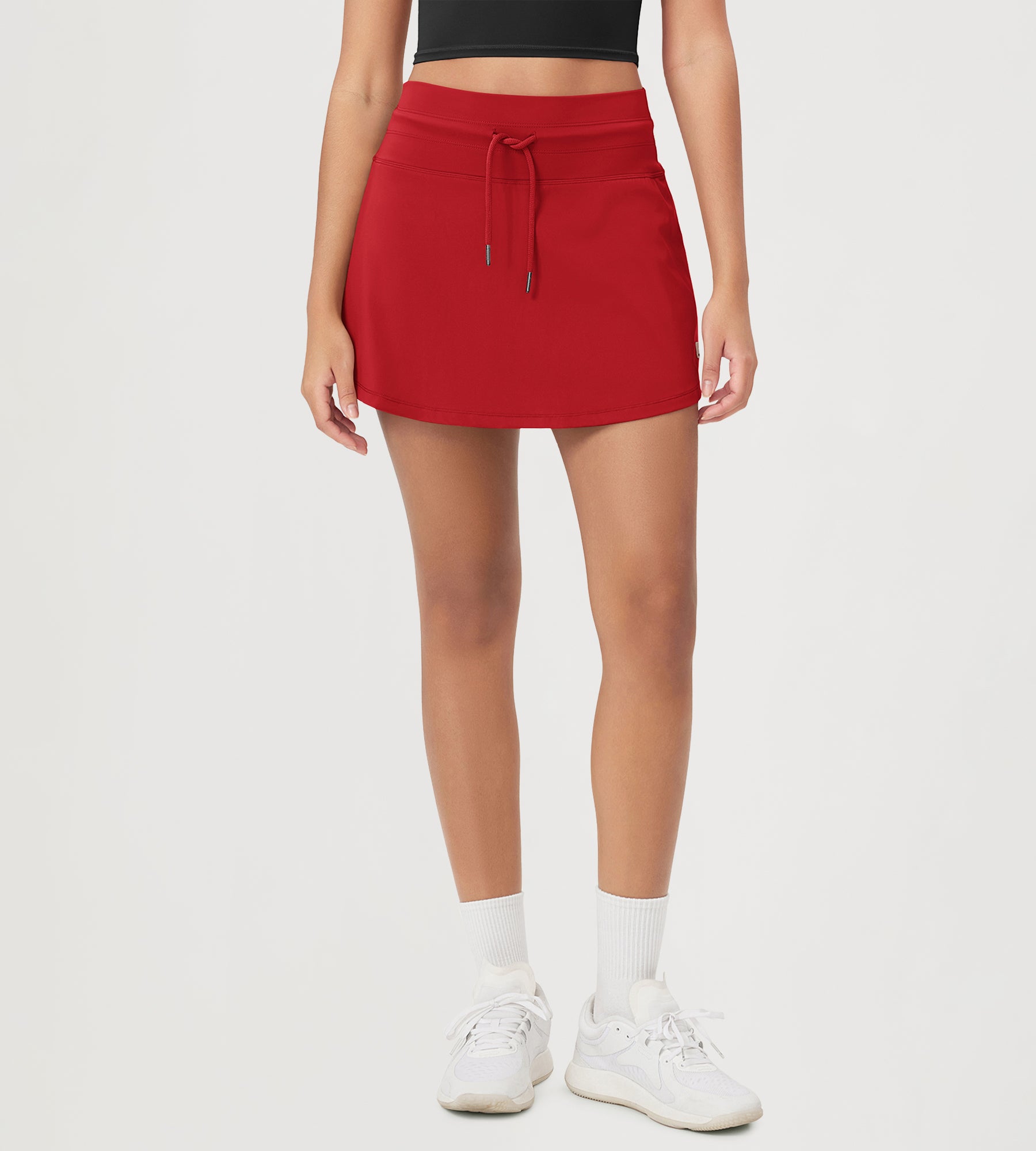 Women's Drawstring Tie Daily Skirts with Ball Pocket - ododos