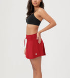 Women's Drawstring Tie Daily Skirts with Ball Pocket - ododos