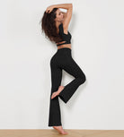 High Waisted Split-Hem Bootcut Lounge Yoga Pants - ododos