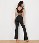 High Waisted Split-Hem Bootcut Lounge Yoga Pants - ododos