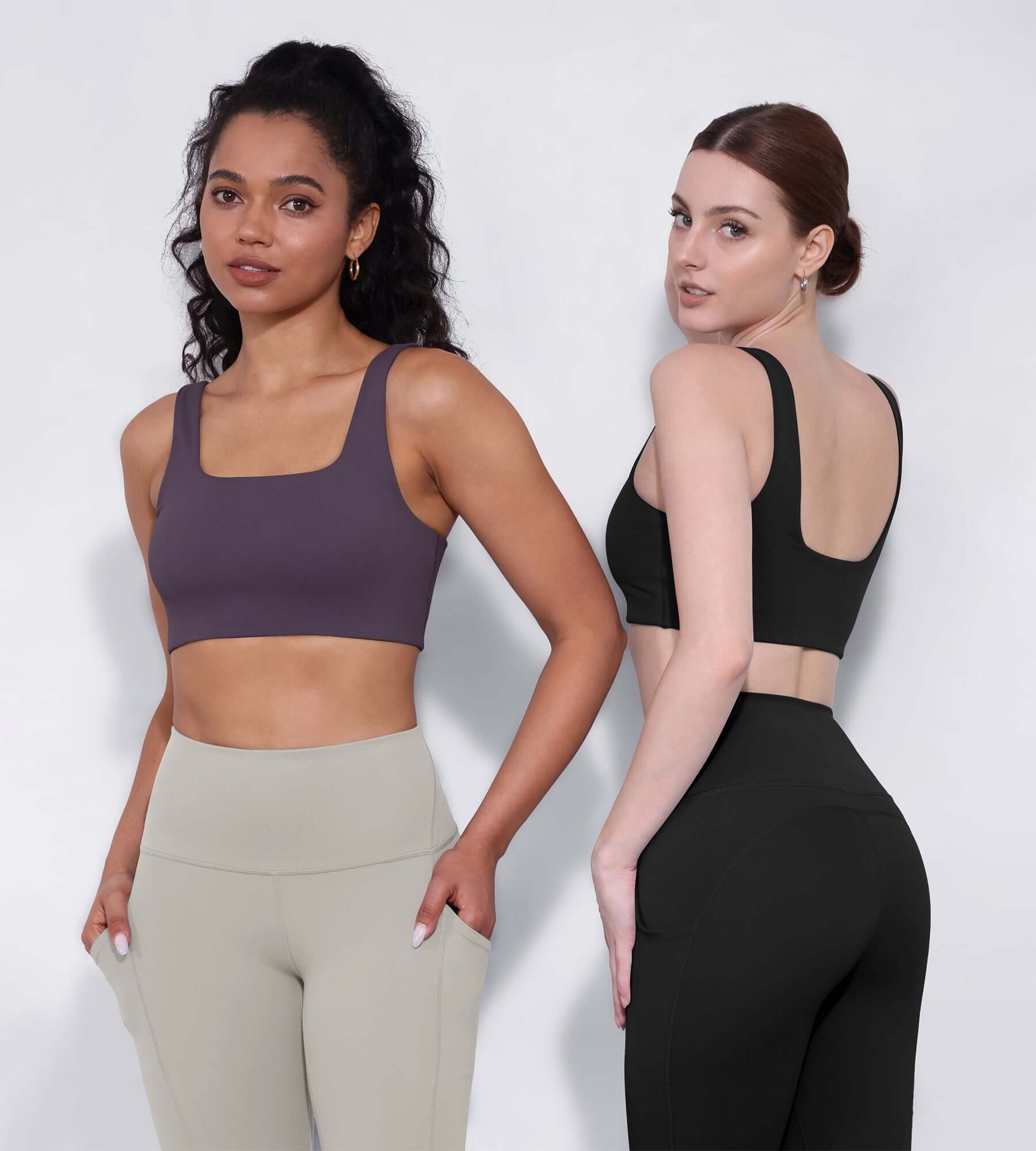 2-Pack Square Neck Sports Bra - ododos