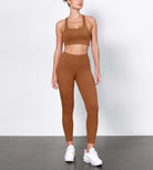 ODLIFT 25" High Waist Compression Yoga Leggings Caramel - ododos