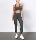 ODLIFT 25" High Waist Compression Yoga Leggings Charcoal - ododos