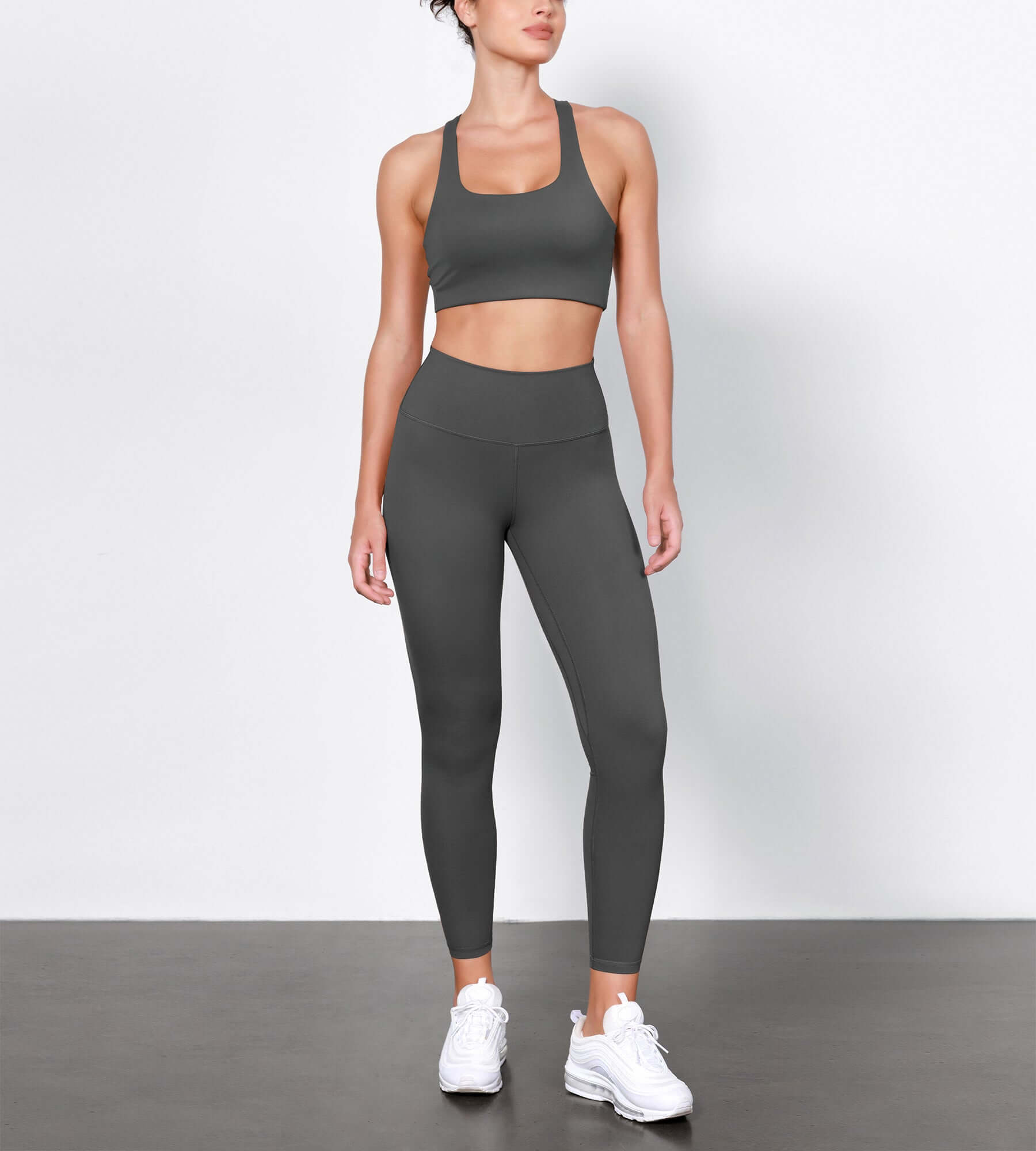 ODLIFT 25" High Waist Compression Yoga Leggings Charcoal - ododos