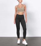 ODLIFT 25" High Waist Compression Yoga Leggings Onyx Black - ododos