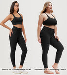 25” High Waist Workout Yoga Pants with Drawstring Tie - ododos