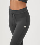 25” High Waist Workout Yoga Pants with Drawstring Tie - ododos