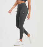 25” High Waist Workout Yoga Pants with Drawstring Tie - ododos