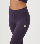 25” High Waist Workout Yoga Pants with Drawstring Tie - ododos