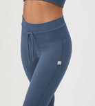25” High Waist Workout Yoga Pants with Drawstring Tie - ododos
