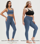 25” High Waist Workout Yoga Pants with Drawstring Tie - ododos