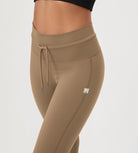 25” High Waist Workout Yoga Pants with Drawstring Tie - ododos
